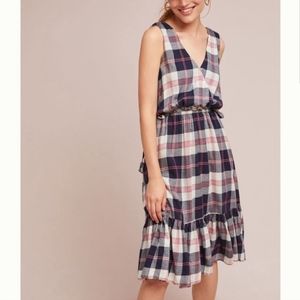 Anthropologie Isabella Sinclair Plaid Dress